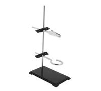 STOBAZA Support de Laboratoire avec Base Fonte Pince et Tige Métallique Robuste Support pour Tubes à Essai et Équipements Lourds Facile à Assembler et Stable pour Usage Chimie