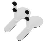 STOBAZA Support de Montage pour Panneau Perforé de Bureau 2 Pièces en Métal Blanc, Connecteur pour Présentoir à Panneaux Perforés, Support de Table Robuste pour Organisation Industrielle