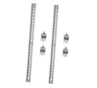 STOBAZA Support de Réfrigérateur Barre Étagère Acier Inoxydable Épais pour Clips Étagère Séparateur Organisateur Réglable avec Clips