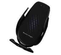 STOBAZA Support de Téléphone de Voiture à Induction, Noir, Charge 15w | Installation Facile, Texture Stable, Alliage D’aluminium et Verre, pour Conduite et Appels, Téléphone