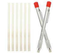 STOBAZA Support en Stéatite pour Soudeur, Outil de Marquage, 6 Recharges | Stylo de Forme Crayon, pour Acier et Aluminium, Cuivre et Fer, Travail de Soudage, Portabilité