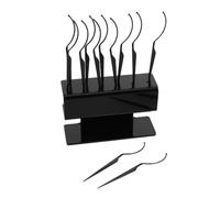 STOBAZA Support Exposition pour Cils Faux Noir avec Bâtons Incurvés Organiseur Stable pour Extensions de Cils Outil de Présentation et Rangement pour Professionnel Beauté