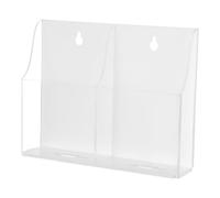 STOBAZA Support Mural en Acrylique Transparent à Double Compartiment pour Télécommandes et Recharge de Téléphone Portable, Organiseur Multifonction pour Chevet et Salon, Gain de Place,