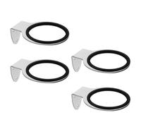 STOBAZA Support pour Sèche-Cheveux Mural en Acier Inoxydable Lot de 4 Rangement Gain de Place pour Salon et Salle de Bain Organiseur Professionnel pour Outils de Coiffure Fixation