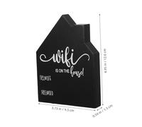 STOBAZA Table Wifi Password Sign Wooden Blackboard House Shape For Home Office Cafe Erasable Guest Network Signage