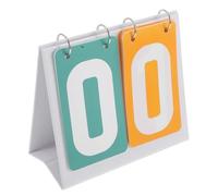 STOBAZA Tableau de Score Portable à 2 Chiffres en Plastique Vert et Jaune Mini Marqueur Manuel Étanche Base Stable pour Tennis de Table Volley-Ball et Jeux Multisports