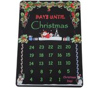 STOBAZA Tableau Noir de Noël Créatif pour Compte à Rebours en Bois | Décoration Intérieure Peinte, Activité Familiale Réutilisable Chaque Année, pour Chambre, Enseignants et Chevalet