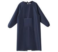 STOBAZA tablier imperméable, tablier de chef, tablier de service, tissu imperméable anti-huile, manches longues, convient pour la maison, la cuisine ou la préparation des repas, bleu