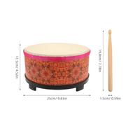 STOBAZA Tambour Éveil Musical pour Garçon Fille Rouge Instrument de Percussion Traditionnel Orff Léger et Pédagogique pour Apprentissage Du Rythme et Éveil Artistique