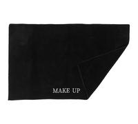 STOBAZA Tapis de Maquillage pour Coiffeuse 50x80 Cm Noir Inscription Make Up, Nappe de Protection Multifonction pour Nail Art et Loisirs Créatifs, Tissu Solide Facile à Nettoyer,