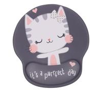 STOBAZA Tapis de Souris avec Repose-Poignet en Silicone Antidérapant Ergonomique Taille Compacte Modèle Petit Chat Bureau et Gaming Tapis de Souris de Bureau Confortable et Support