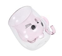 STOBAZA Tasse à Thé Double Paroi avec Anse Ergonomique Design Chat Mignon pour Amateurs de Chats Maison Bureau