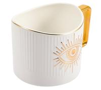 STOBAZA Tasse Céramique Turque avec Motif Œil Protecteur Mug à Eau et Lait Délicat Tasse Pratique à Poignée Confortable pour Bureau et Maison
