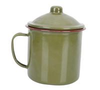 STOBAZA Tasse Émaillée Rétro Verte Mug Polyvalent pour Café Thé et Eau Design Robuste et Facile à Nettoyer Usage Domestique et Bureau