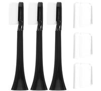 STOBAZA Têtes de Brosse à Dents Électrique pour Usage Longue Durée à Poils Souples Soin Bucco- Quotidien Lot de 3 en Nylon et Pp Noir, Soin Bucco- Quotidien Compatibles Brosse Dent