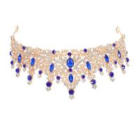 STOBAZA Tiare Baroque de Mariage en Alliage de Zinc et Cristal, Confortable et Ajustement Sécurisé pour Mariées Lors de Mariages et Fêtes Élégantes