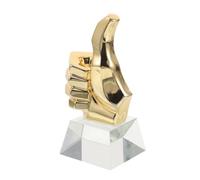 STOBAZA Trophée Garçon et Filles Cristal « Pouce Levé » en Métal Mini Prix de Participation Récompense Scolaire et Sportive Trophée Commémoratif pour Compétitions et Événements