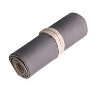 STOBAZA Trousse Crayon Enroulable Toile Grise Grand Organiseur Portable pour Rangement Crayons Sac à Rouleau Pratique pour Stylos et Marqueurs