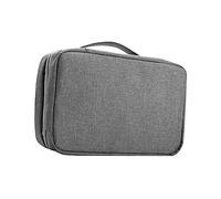 STOBAZA Trousse de Toilette Voyage Femme Étanche avec Crochet Suspendu Organisateur de Maquillage Capacité Spacieuse Compartiment Transparent Imperméable Sac de Rangement Pliable Gris