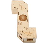 STOBAZA Tunnel en Bois pour Hamster et D'exploration Piste d'exercice Facile à Nettoyer, Cachette Souterraine Beige pour Petits Animaux et Rats