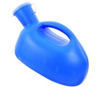 STOBAZA Urinoir Portable pour Homme en Plastique Bleu 2000ml Couvercle, Grosse Capacité et Résistant, pour Usage à Domicile Hôpital
