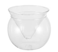 STOBAZA Verre à Cocktail Créatif en Verre Borosilicaté Transparent 10,4x10,4x9,5 Cm Petit Modèle Base Ronde, Tasse à Cocktail Réfrigérante pour Bar et Usage Domestique