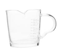 STOBAZA Verre Doseur Lait avec Poignée Ergonomique Double Bec Verseur Transparent et Résistant pour Café et Sauces Chaudes