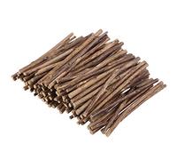 STOBOK 100Pcs Morceaux de Bois Flotté Branches de Bouleau Naturel 10Cm 0. 3-0. 5 Cm Tige de Barre en Bois Bâtons des Brindilles pour Bricolage Artisanat Aquarium Réservoir de Poissons