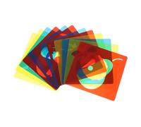 STOBOK 12pièces Pochoirs De Dessin pour Garçon Fille Pochoirs Plastique Lavables avec Thèmes De Fruits Et Légumes Activités avec Craies Et Pinceaux pour Apprentissage Et