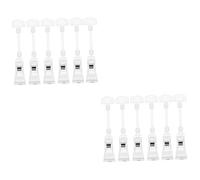 STOBOK 12pièces Support Affichage Transparent pour Étiquettes De Prix Lot de Clips pour Présentation De Produits Et Étiquettes De Marché