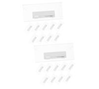 STOBOK 20pièces Porte-badges Transparent Pour Cartes Identité Badges Réutilisables Pour Employés Et Étudiants Supports De Noms Avec Pinces Pratique De Unités