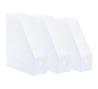 STOBOK 3 Pièces Rack De Stockage De Fichiers Organisateur De Courrier De Bureau Organisateur De Lettres Porte-revues Organiseur De Bureau Magazine Porte-fichiers Usage Étudiant Plastique