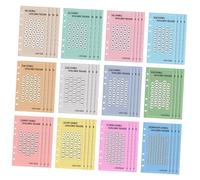 STOBOK 48pièces Ring Cash Envelopes Euro Saving Challenge Set Budget Finance Tracker Portable Practical Design for Home and Go