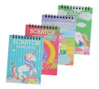 STOBOK 4pièces Carnet à Gratter Pour Garçon Fille De Dessin Avec Motifs Cartoon Activités Manuelles Créatives Pour Garçons Et Filles Pour Développement Et Éducation