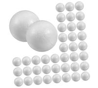STOBOK 50pièces Lot de Boules Solides Polystyrène Blanc pour Décoration Mariage Bricolage Créatif Ornements De Fête Et Modèles DIY Polyvalents