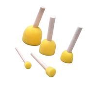 STOBOK 5pièces Lot Pinceaux à Peinture Éponge Ronds pour Garçon Et Filles Manche Bois Léger pour Graffitis Et Projets DIY pour Activités Artistiques Maternelle Et Anniversaires