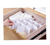 STOBOK 5pièces Organisateur De Tiroir Plastique Diviseur Ajustable Pour Rangement De Maquillage -vêtements Et Accessoires De Blanc