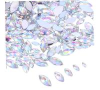 STOBOK 600pièces Strass Acrylique Plat Ab Pour Créations De Bijoux Nail Art Décorations De Coques De Téléphone Et Cartes Mix Éclat Éblouissant
