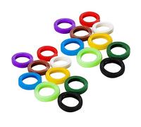 STOBOK 60pièces Capsules Silicone Élastiques Colorées Lot de Anneaux Identifiants pour Clés Couleurs Aléatoires Pratiques Et Résistants à Eau