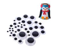 STOBOK Accessoires pour Les Yeux Danimaux - 120 Yeux en Plastique pour Poupées Chiens Ours Peluches Marionnettes Yeux Noirs sans Danger pour Les Enfants