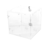 STOBOK Boîte De Don Verrouillable Acrylique Transparent Avec Serrure Urne Pour Bulletins Et Suggestions Protection Sécurisée Pour Collectes Votes Et Idées