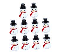 STOBOK Bonhomme De Neige Miniature pour Boules De Noël Lot de 10 Décoration en Résine pour Sapin De Noël Ou Décoration Intérieure