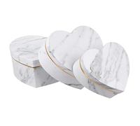 STOBOK Coffret 3 Pièces Love Coffrets À Bonbons En Forme De Cœur Cœurs De Mariage Forme De Cœur Coffret En Forme De Cœur Premier Rangement Décoratif Boîtes