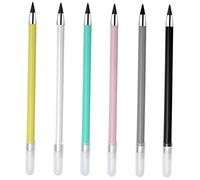 STOBOK Crayons Éternels Gomme 6pcs en Plastique Graphite, Présent Rentrée