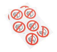 STOBOK Lot de 10 autocollants « Do Not Touch » en vinyle imperméable avec panneau d'avertissement « Do Not Use Hand » - 25 mm