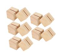 STOBOK Lot De 10 Porte-cartes De Visite En Bois Naturel Lisse Pour Décoration De Bureau Et De Maison
