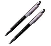 STOBOK Lot De 2 Stylets Et Stylos À Bille en Cristal Élégants Tactiles Capacitifs pour Tablettes Téléphones Et Ordinateurs Portables