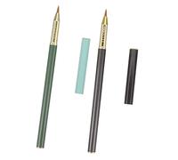 STOBOK Lot de 2 stylos de calligraphie japonais pour carnet de notes - Accessoires de calligraphie traditionnelle - Pinceau de dessin - Instrument d'écriture