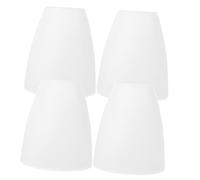 STOBOK Lot De 4 Abat-jours En Plastique Blanc Plat 42 Mm, Couverture De Lampe Pour Lampadaire Et Lampe De Bureau, Protection Lumière Directe, Décoration Intérieur Polyvalente, Usage Domestique
