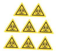 STOBOK Lot De 8 Autocollants D'avertissement Risque Biologique Pour Laboratoire, Polycarbonate Solide, Facile à Transporter, Panneaux De Signalisation Biosécurité, Usage Industriel Et Scientifique